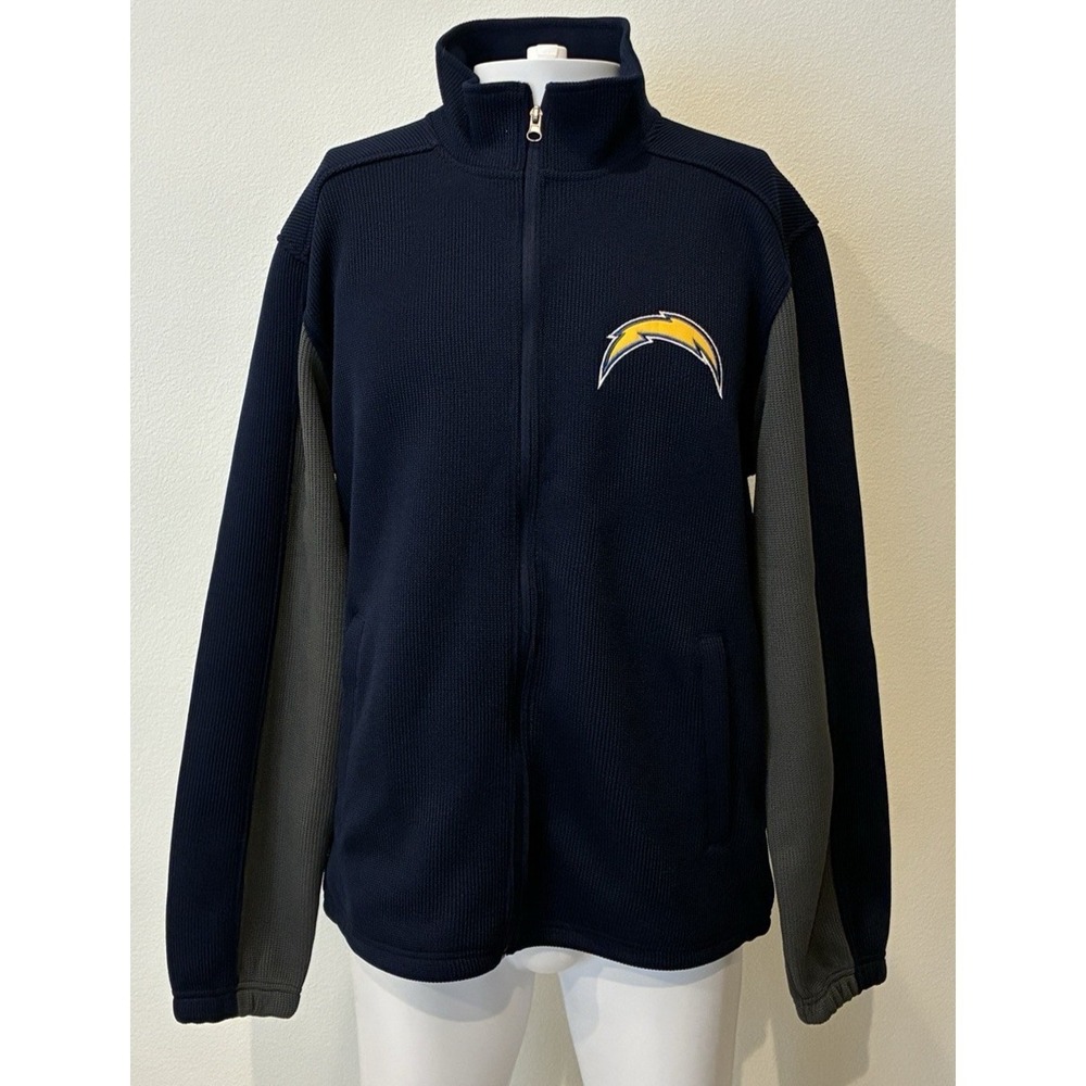 Vintage San Diego Chargers NFL Team Apparel Jacket Large Blue Full Zip Gameday